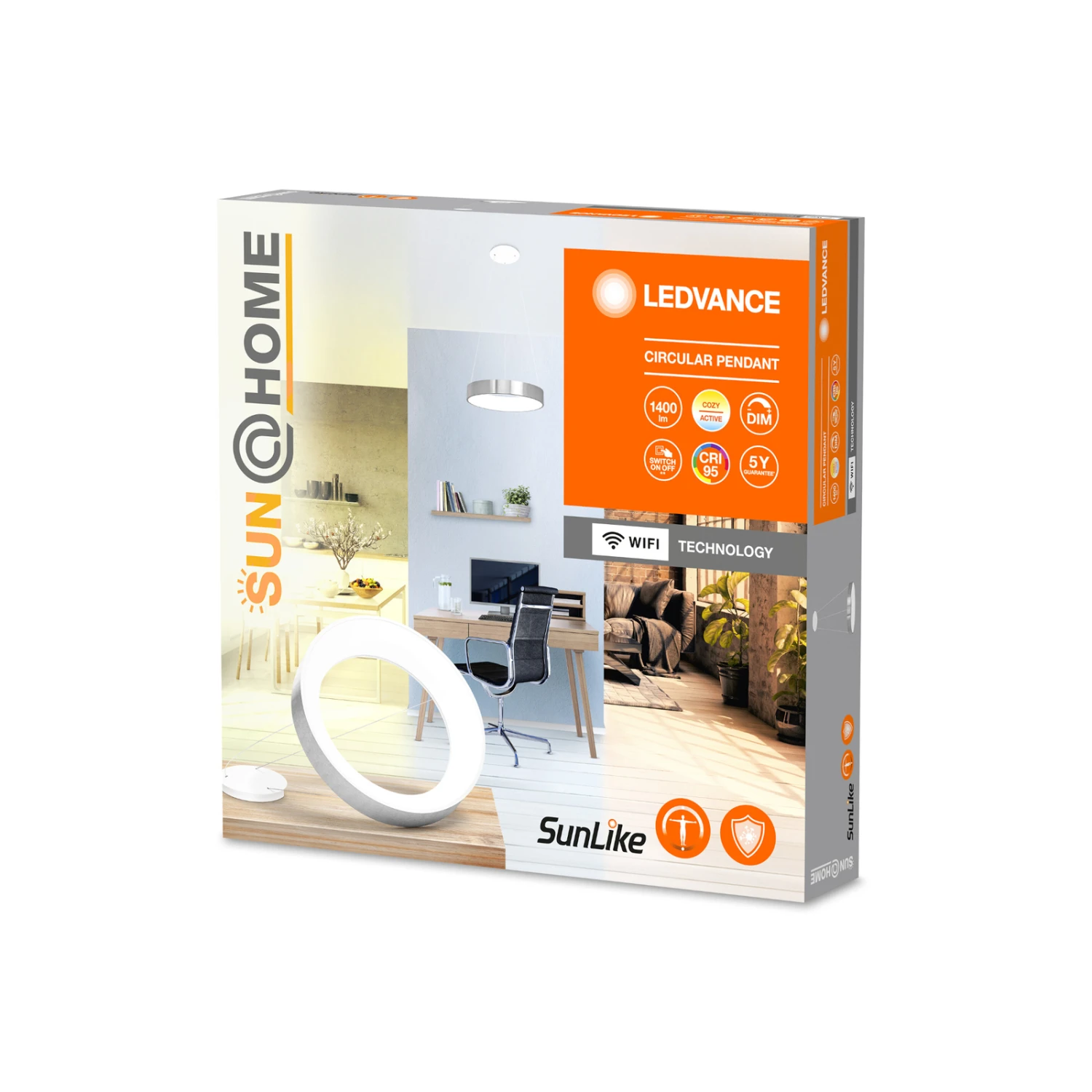 LEDVANCE SUN@Home Circular LED-Hängeleuchte Silber 8 LEDVANCE SUN@Home Circular LED-Hängeleuchte Silber – Bild 6