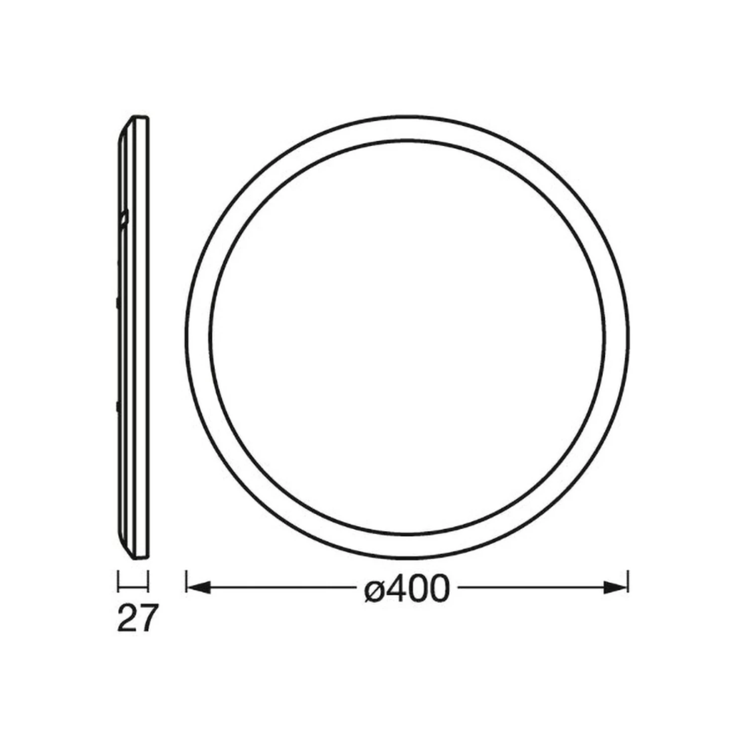 LEDVANCE Orbis Ultra Slim, Schwarz, Ø 40 Cm 5 LEDVANCE Orbis Ultra Slim, Schwarz, Ø 40 Cm – Bild 3