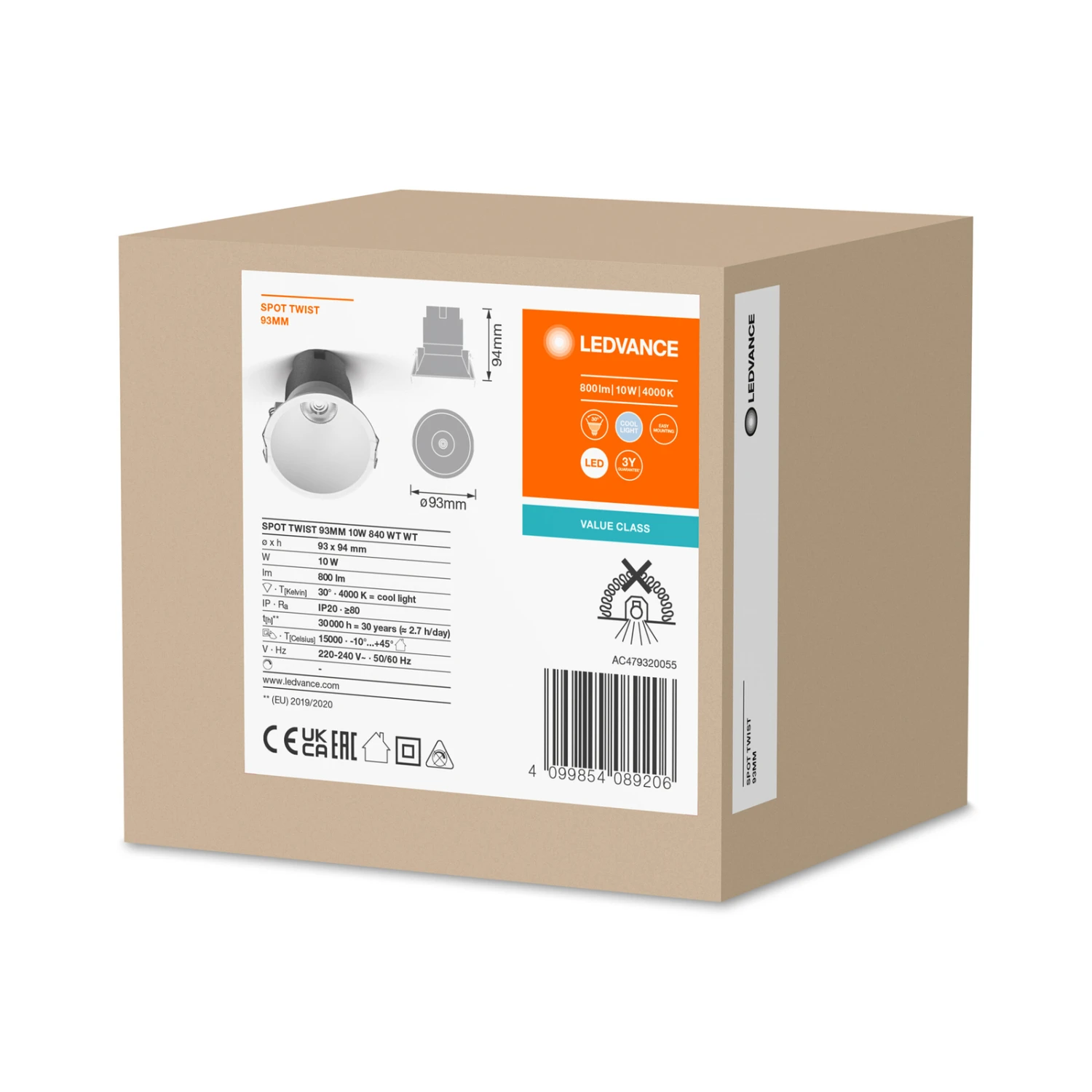 LEDVANCE Twist LED-Einbauspot Ø9,3cm 840 Weiß/weiß 7 LEDVANCE Twist LED-Einbauspot Ø9,3cm 840 Weiß/weiß – Bild 5