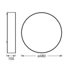 Ledvance Orbis Paris Deckenleuchte Ø 48cm Beige -LEDVANCE Store 10021555 2