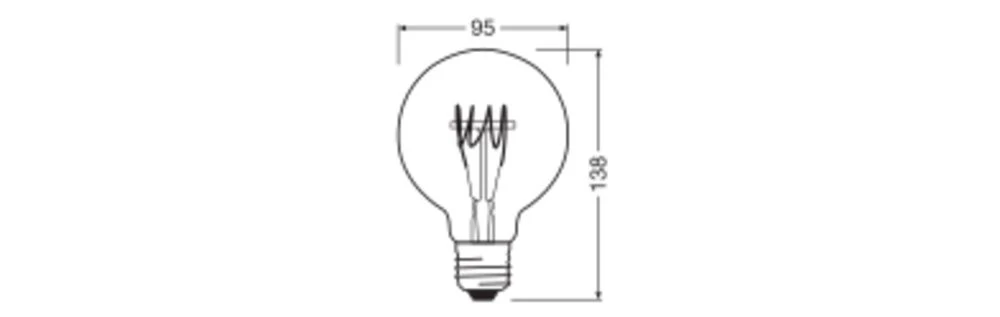 Ledvance 4099854075681 Vintage 1906® LED GLOBE 95, < 360°, 4,8 W, 827, 470 Lm, E27, Dimmbar 4 Ledvance 4099854075681 Vintage 1906® LED GLOBE 95, < 360°, 4,8 W, 827, 470 Lm, E27, Dimmbar – Bild 2