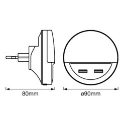 LEDVANCE Lunetta USB LED-Nachtlicht Mit USB-Port -LEDVANCE Store 6106168 8