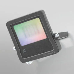 LEDVANCE SMART+ WiFi Floodlight, RGBW, Grau, 10W