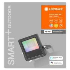 LEDVANCE SMART+ WiFi Floodlight, RGBW, Grau, 10W -LEDVANCE Store 6106471 7