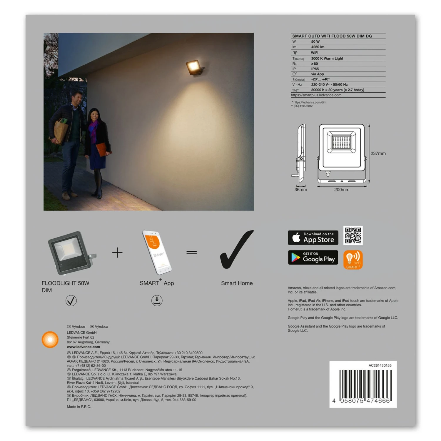 LEDVANCE SMART+ WiFi Flood Wandstrahler 3.000K 50W 11 LEDVANCE SMART+ WiFi Flood Wandstrahler 3.000K 50W – Bild 9