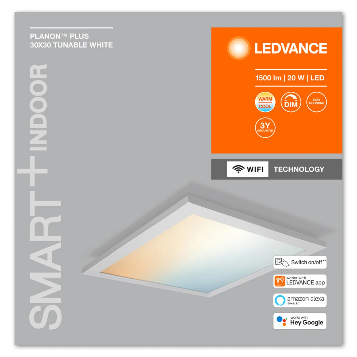 LEDVANCE SMART+ WiFi Planon Plus, CCT, 30 X 30 Cm 7 LEDVANCE SMART+ WiFi Planon Plus, CCT, 30 X 30 Cm – Bild 5