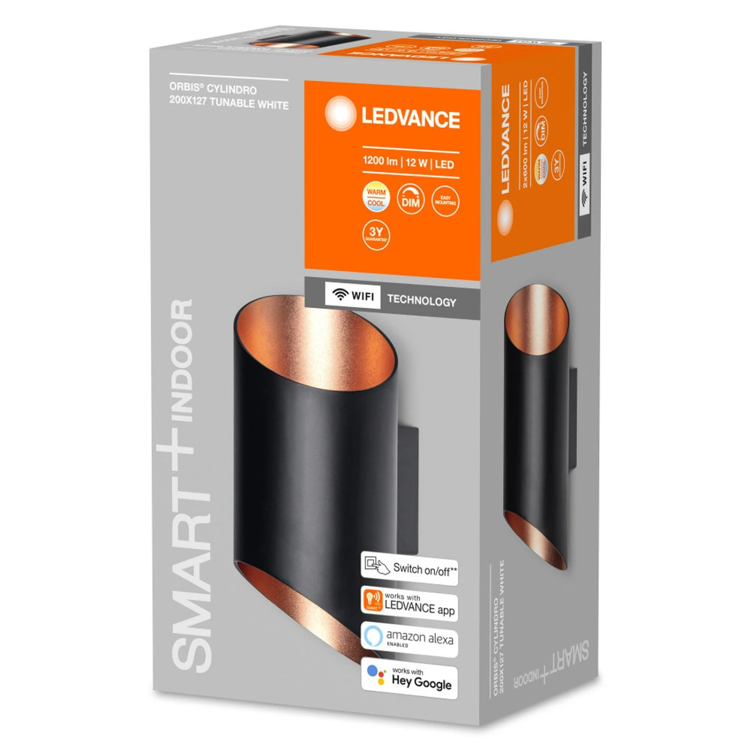 LEDVANCE SMART+ WiFi Orbis Wall Cyldro, Schwarz 6 LEDVANCE SMART+ WiFi Orbis Wall Cyldro, Schwarz – Bild 4