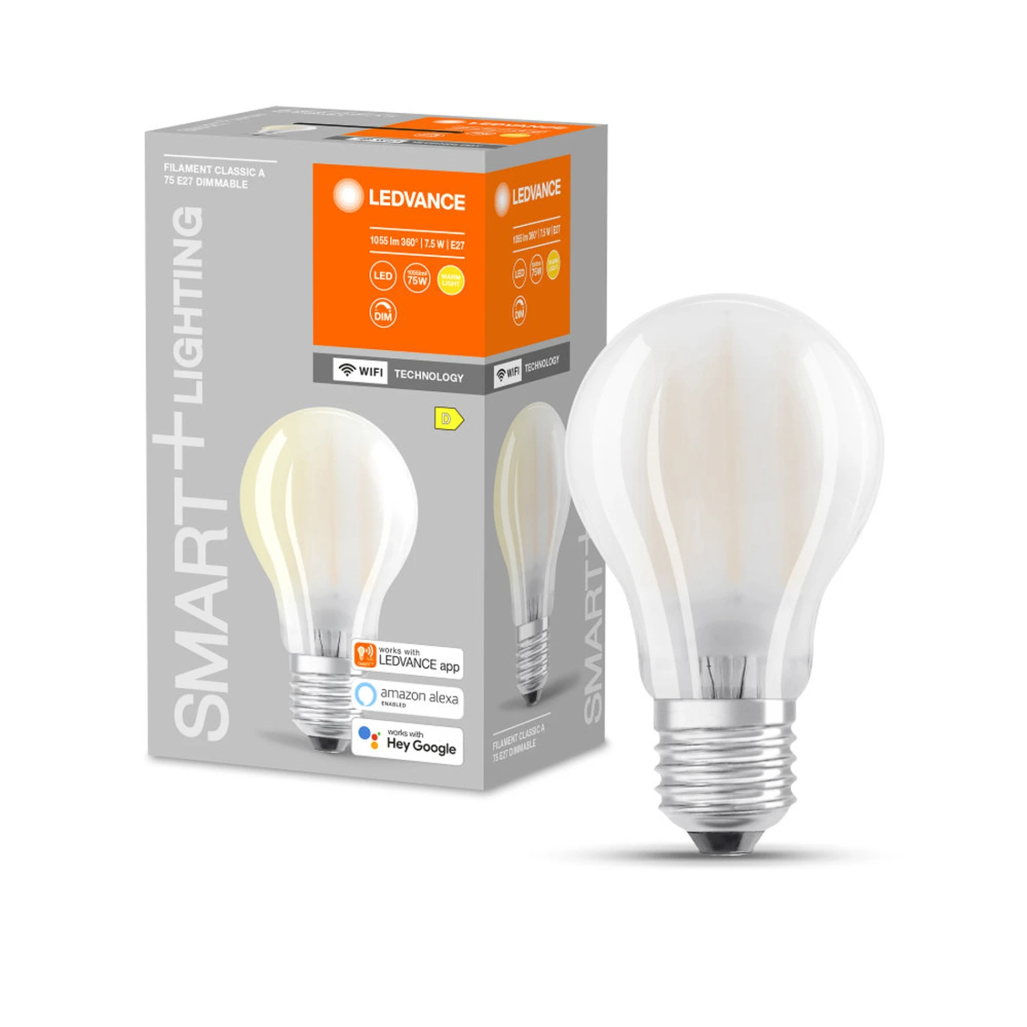 LEDVANCE SMART+ WiFi Filament Classic E27 7,5W 827 3 LEDVANCE SMART+ WiFi Filament Classic E27 7,5W 827