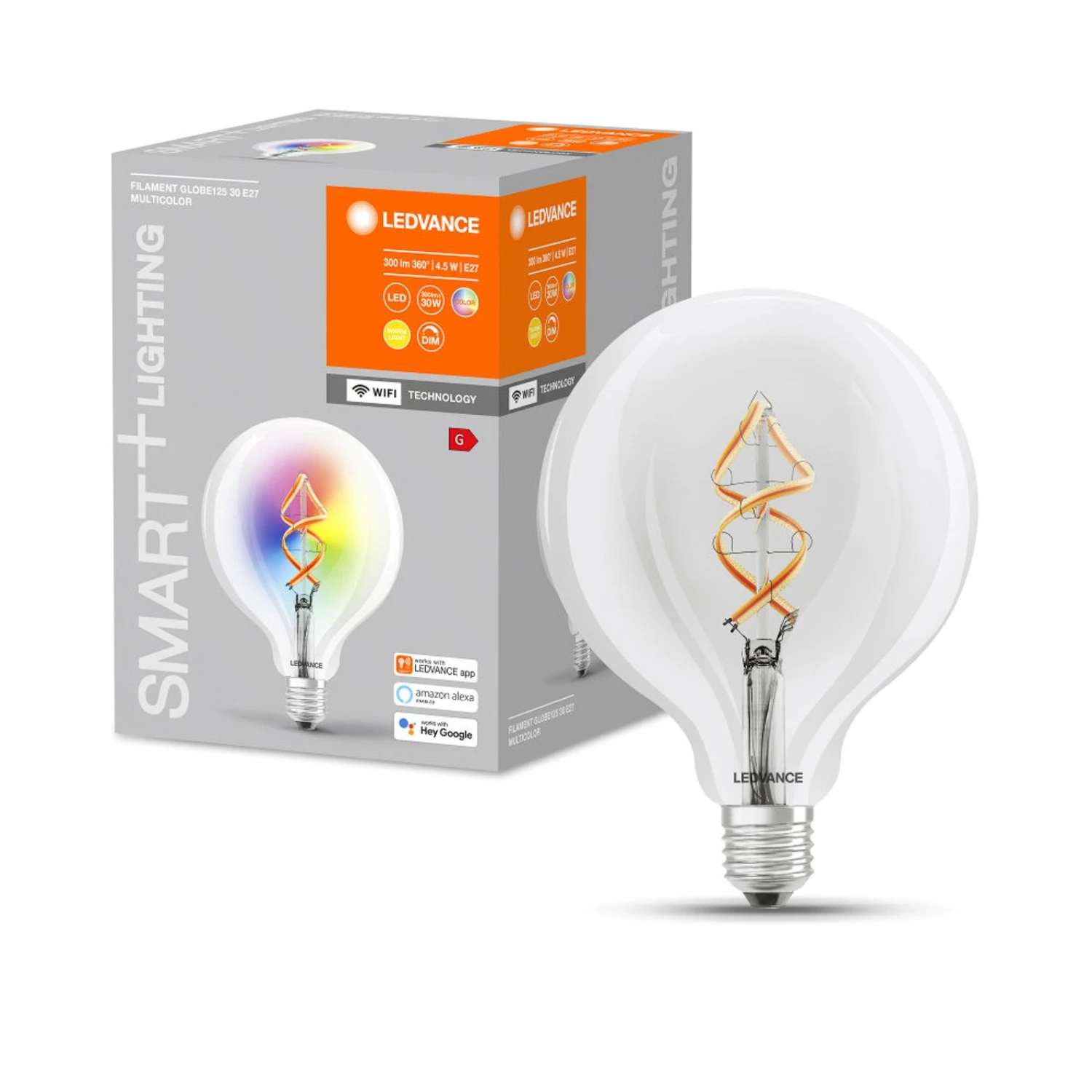 LEDVANCE SMART+ WiFi Filament Globe RGBW E27 4,5W 4 LEDVANCE SMART+ WiFi Filament Globe RGBW E27 4,5W – Bild 2
