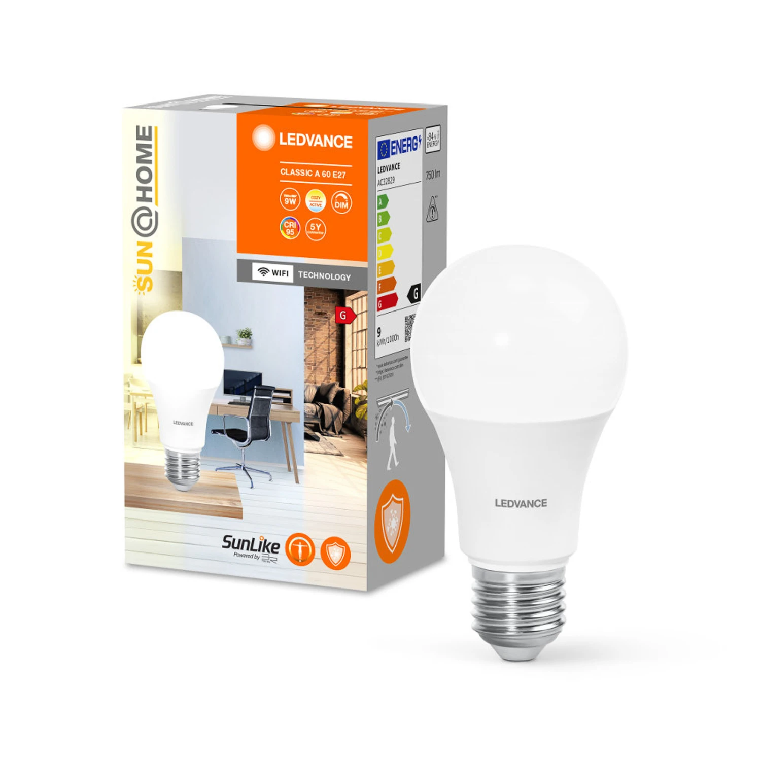 LEDVANCE SUN@Home Classic A 40 E27 9W CCT 922 4 LEDVANCE SUN@Home Classic A 40 E27 9W CCT 922 – Bild 2
