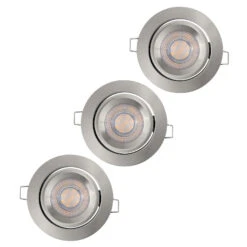 LEDVANCE Simple Dim LED-Spot Im 3er-Set, Nickel