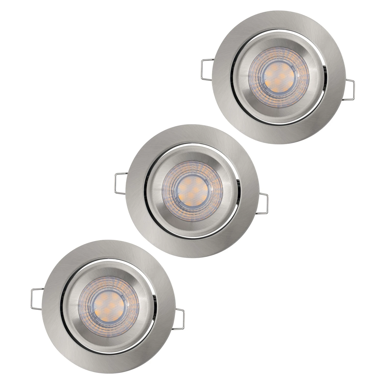 LEDVANCE Simple Dim LED-Spot Im 3er-Set, Nickel 3 LEDVANCE Simple Dim LED-Spot Im 3er-Set, Nickel