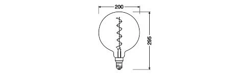 Ledvance 4058075761278 Vintage 1906® LED GLOBE 200, 320 °, 4,8 W, 818, 150 Lm, E27, Dimmbar 4 Ledvance 4058075761278 Vintage 1906® LED GLOBE 200, 320 °, 4,8 W, 818, 150 Lm, E27, Dimmbar – Bild 2