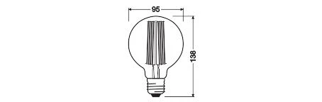 Ledvance 4058075761759 Vintage 1906® LED GLOBE 95, 320 °, 5,8 W, 822, 470 Lm, E27, Dimmbar 4 Ledvance 4058075761759 Vintage 1906® LED GLOBE 95, 320 °, 5,8 W, 822, 470 Lm, E27, Dimmbar – Bild 2