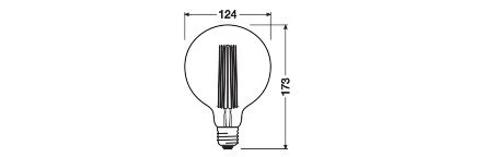 Ledvance 4058075761810 Vintage 1906® LED GLOBE 125, 320 °, 8,8 W, 822, 806 Lm, E27, Dimmbar 4 Ledvance 4058075761810 Vintage 1906® LED GLOBE 125, 320 °, 8,8 W, 822, 806 Lm, E27, Dimmbar – Bild 2